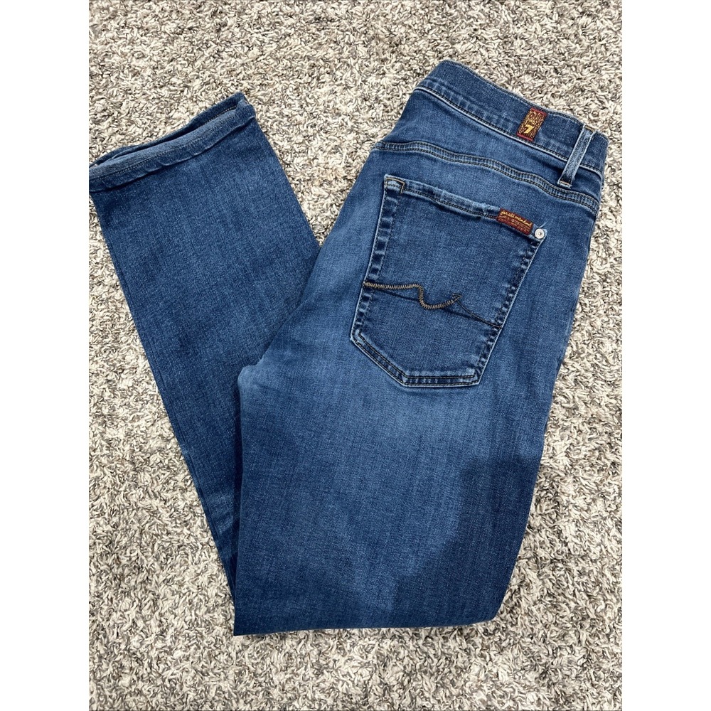 Women's 7 for all mankind Luke‎ Performance The straight blue jeans (1851)